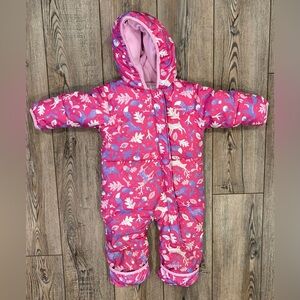 Columbia Baby Girl Winter Snowsuit Bunting Pink 12-18 Months One Piece